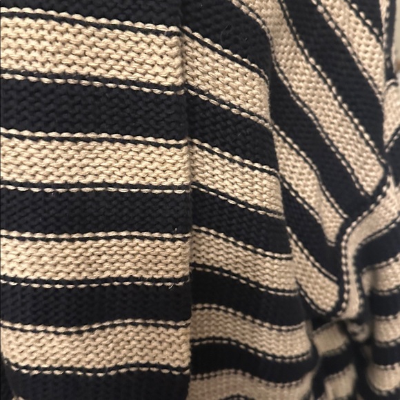 LRL Lauren Jeans Co Ralph Lauren Striped Black and Cream Cardigan L - Picture 2 of 6